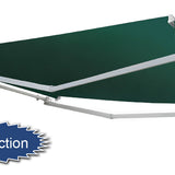 3.5m Half Cassette Electric Awning, Plain Green (4.0m Projection)