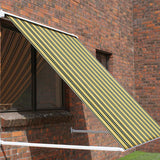 3.0m Half Cassette Drop Arm Awning, Yellow and Grey Stripe