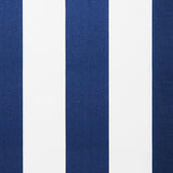 Blue and white polyester cover for 4.5m x 3m awning includes valance