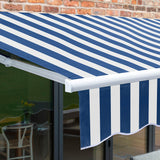 2.0m Budget Manual Awning, Blue and White