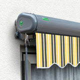 3.0m Full Cassette Electric Yellow and Grey Awning (Charcoal Cassette)