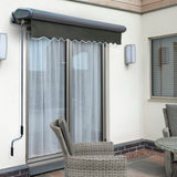 4.0m Full Cassette Electric Charcoal Awning (Charcoal Cassette)