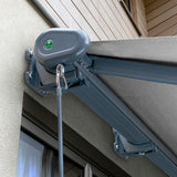 4.0m Full Cassette Electric Silver Awning (Charcoal Cassette)
