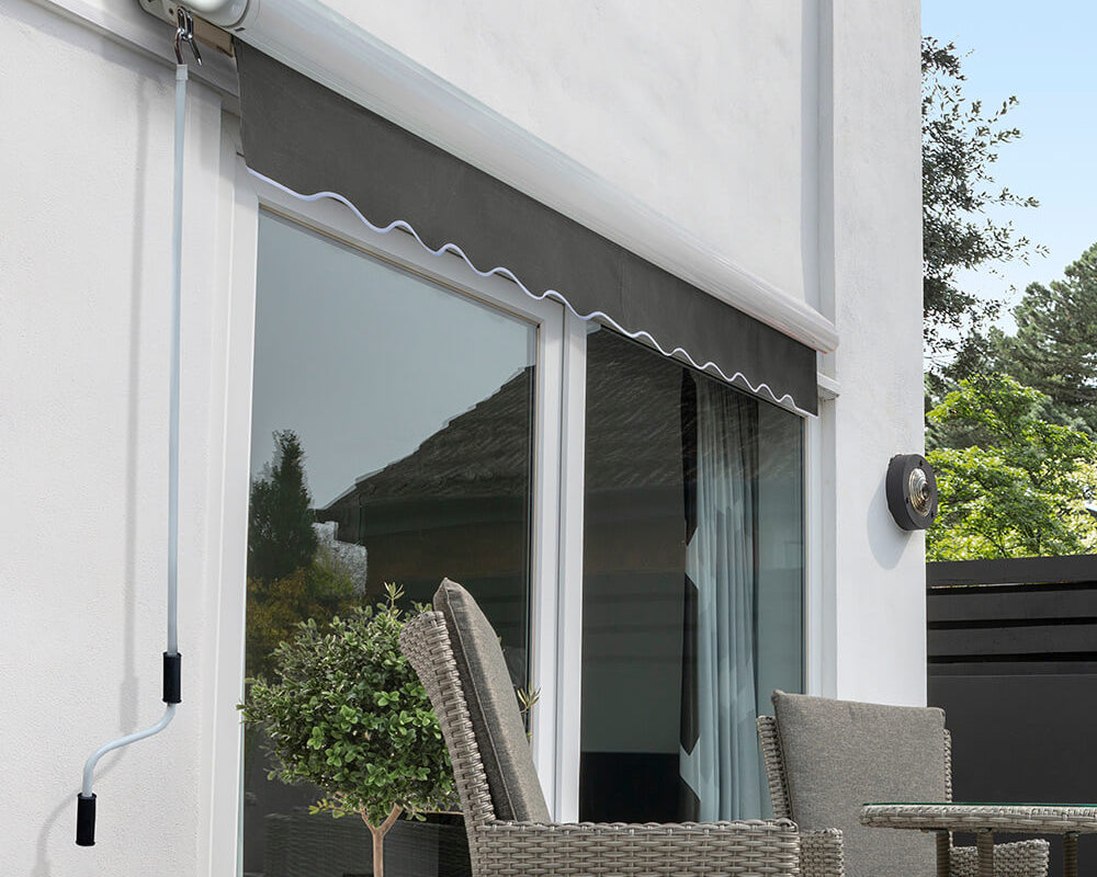 4.0m Full Cassette Electric Awning, Charcoal
