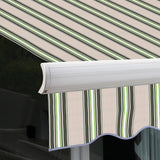 6m Full Cassette Electric Awning, Multi Stripe