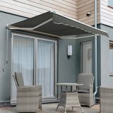 5.0m Half Cassette Electric Awning, Charcoal