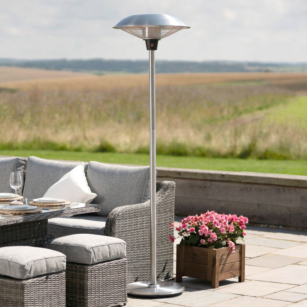 2.1kW IP44 Free Standing Halogen Patio Heater by Heatlab Primrose Awnings