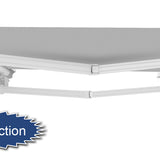 4m Half Cassette Electric Awning, Silver (4.0m Projection)