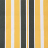 Yellow and grey stripe polyester cover for 2.5m x 2m awning includes valance