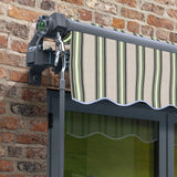 3m Budget Manual Multistripe Awning (Charcoal Cassette)