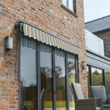 2.5m Budget Manual Multistripe Awning (Charcoal Cassette)
