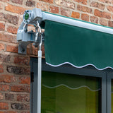 3.5m Budget Wireless Electric Awning, Plain Green