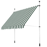 3.0m Balcony Manual Awning, Green and White