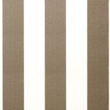 Mocha Brown and White Stripe polyester cover for 4m x 3m awning includes valance