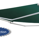 2.5m Half Cassette Manual Awning, Plain Green (3.5m Projection)