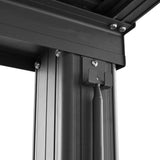 13.1ft x 9.8ft Anthracite Veranda Garden Canopy with Retractable Sliding Roof - Lean to Wall - Primrose™