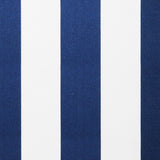 Blue and white polyester cover for 2.5m x 2m awning includes valance