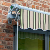 2.5m Budget Manual Awning, Multi Stripe