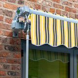 2.0m Budget Manual Awning, Yellow and Grey