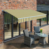 2.0m Budget Manual Awning, Yellow and Grey