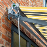 2.0m Budget Manual Awning, Yellow and Grey