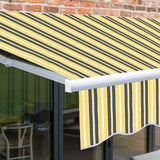 2.0m Budget Manual Awning, Yellow and Grey