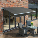 4m Budget Manual Awning, Charcoal