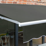 2m Budget Manual Awning, Charcoal