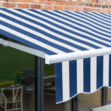 4.0m Budget Manual Awning, Blue and White