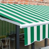 3.0m Budget Manual Awning, Green and White