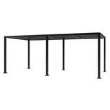 6m x 3m Deluxe Charcoal Pergola with Louvered Shutter Roof by Primrose Living