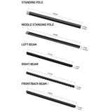 6m x 3m Deluxe Charcoal Pergola with Louvered Shutter Roof by Primrose Living