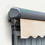 3.5m Full Cassette Manual Ivory Awning (Charcoal Cassette)