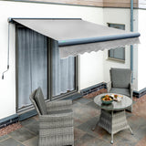 3.5m Full Cassette Manual Silver Awning (Charcoal Cassette)