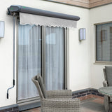 3.5m Full Cassette Manual Silver Awning (Charcoal Cassette)