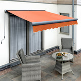 3m Full Cassette Manual Terracotta Awning (Charcoal Cassette)