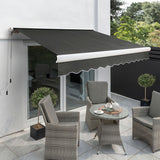 3.5m Full Cassette Manual Awning, Charcoal