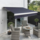 4.0m Full Cassette Electric Awning, Plain Dark Blue