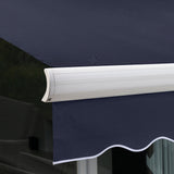 2.5m Full Cassette Manual Awning, Plain Dark Blue