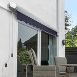 2.5m Full Cassette Manual Awning, Plain Dark Blue