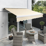 2.5m Full Cassette Manual Awning, Ivory