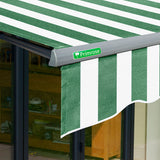 3.5m Half Cassette Electric Green and White Awning (Charcoal Cassette)