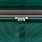 4m Half Cassette Electric Plain Green Awning (Charcoal Cassette)