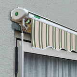 3.0m Half Cassette Manual Awning, Multi Stripe