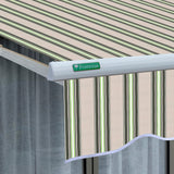 2.5m Half Cassette Electric Patio Awning, Multi Stripe