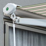 2.5m Half Cassette Electric Patio Awning, Multi Stripe