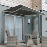 3.5m Half Cassette Manual Awning, Charcoal