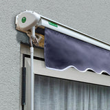 3.0m Half Cassette Electric Awning, Plain Dark Blue