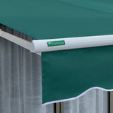 6.0m Half Cassette Electric Awning, Plain Green