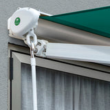 2.0m Half Cassette Electric Awning, Plain Green